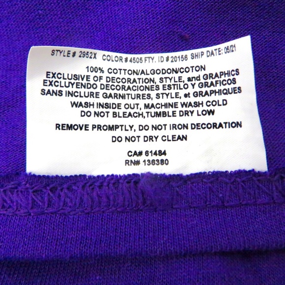 NEW! NBA Lakers Lebron James 23 Purple T-Shirt Size Small - Picture 6 of 6